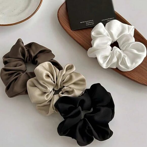 ($5) Hair Scrunchies - Satin - Picture 1 of 5
